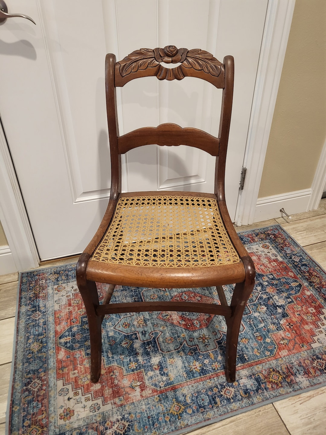Late 19th Century Cane Bottom Chair Etsy
