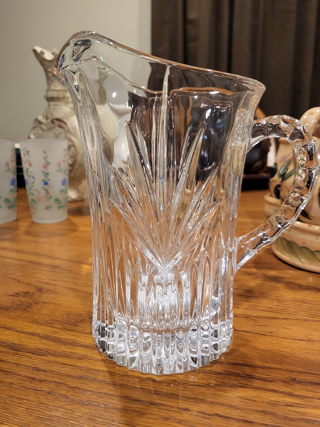 Vintage Princess House Crystal Tea Pitcher Etsy