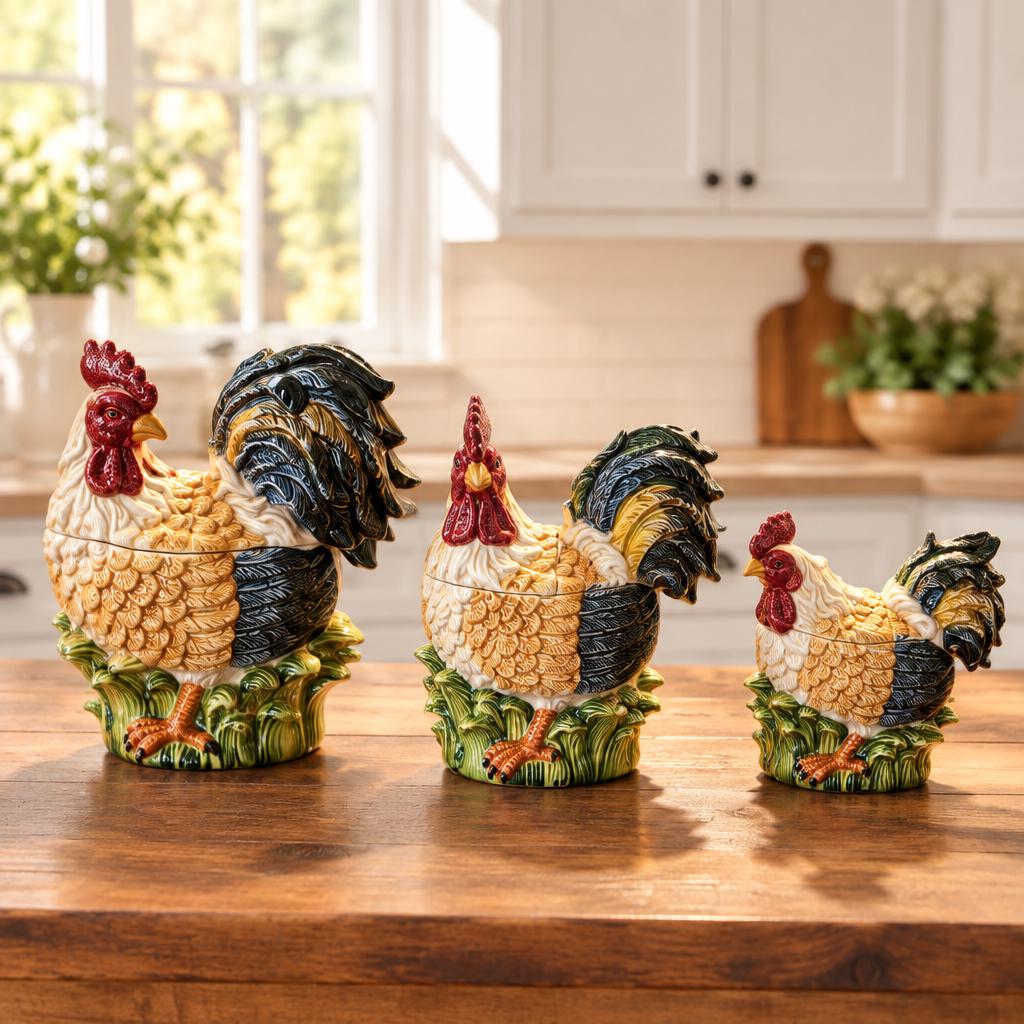 Vintage Chicken Kitchen Canister - Etsy