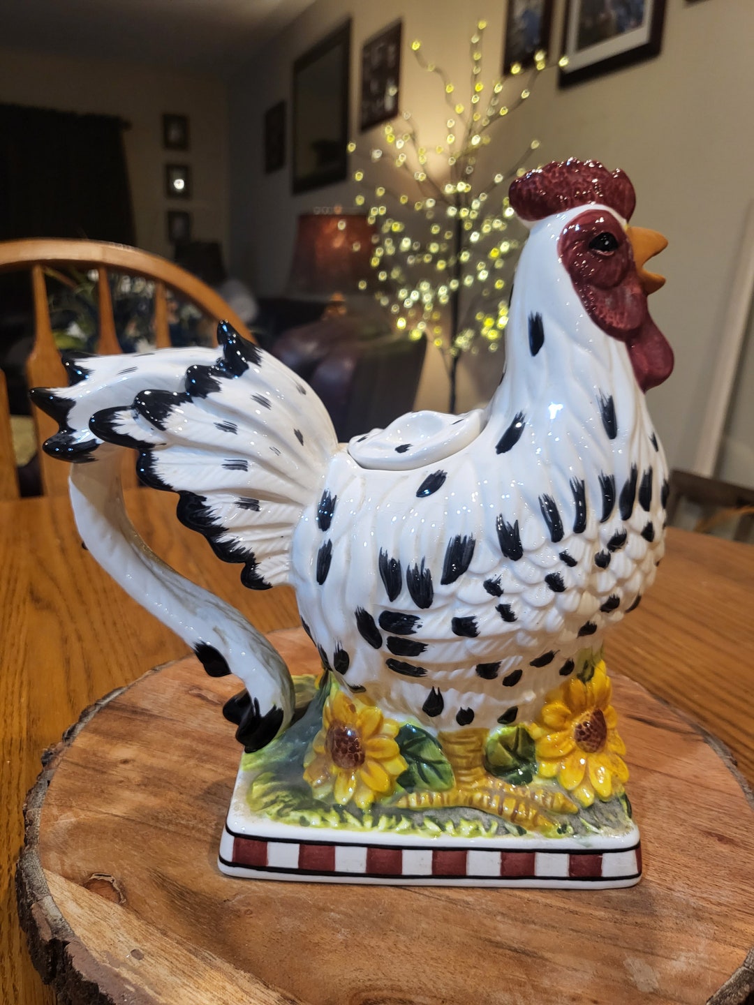 Vintage Rooster Teapot Etsy