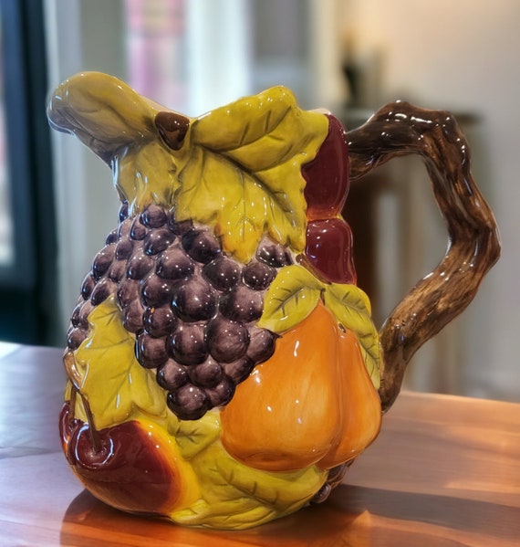 Sonoma Villa by Home Interiors Ceramic Fruit Pitcher 