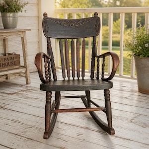 Antique Child's Rocking Chair - Etsy