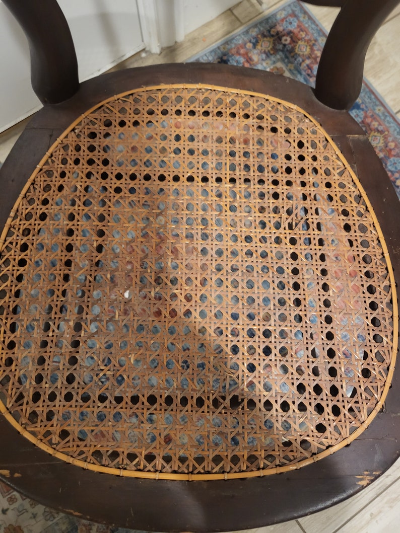 Antique Cane Bottom Chair 1920s Etsy