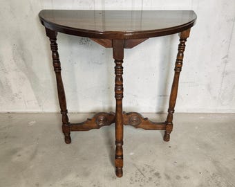 Antique Half Moon Console Table