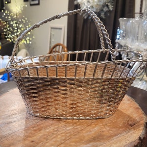 Vintage French Silver Wine Bottle Holder