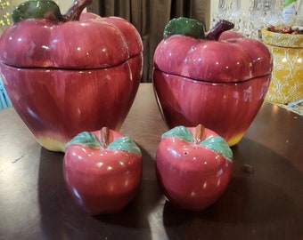 Apple Canisters and Salt/Pepper Shakers