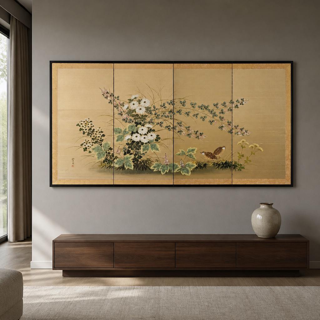 Vintage Japanese Byobu - Etsy