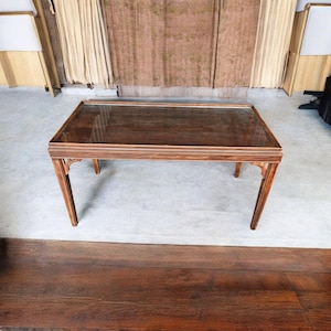 Antique/Vintage Small Glass Top Coffee Table