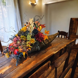 Large 37" x 25" Fall/Thanksgiving Cornucopia Centerpiece