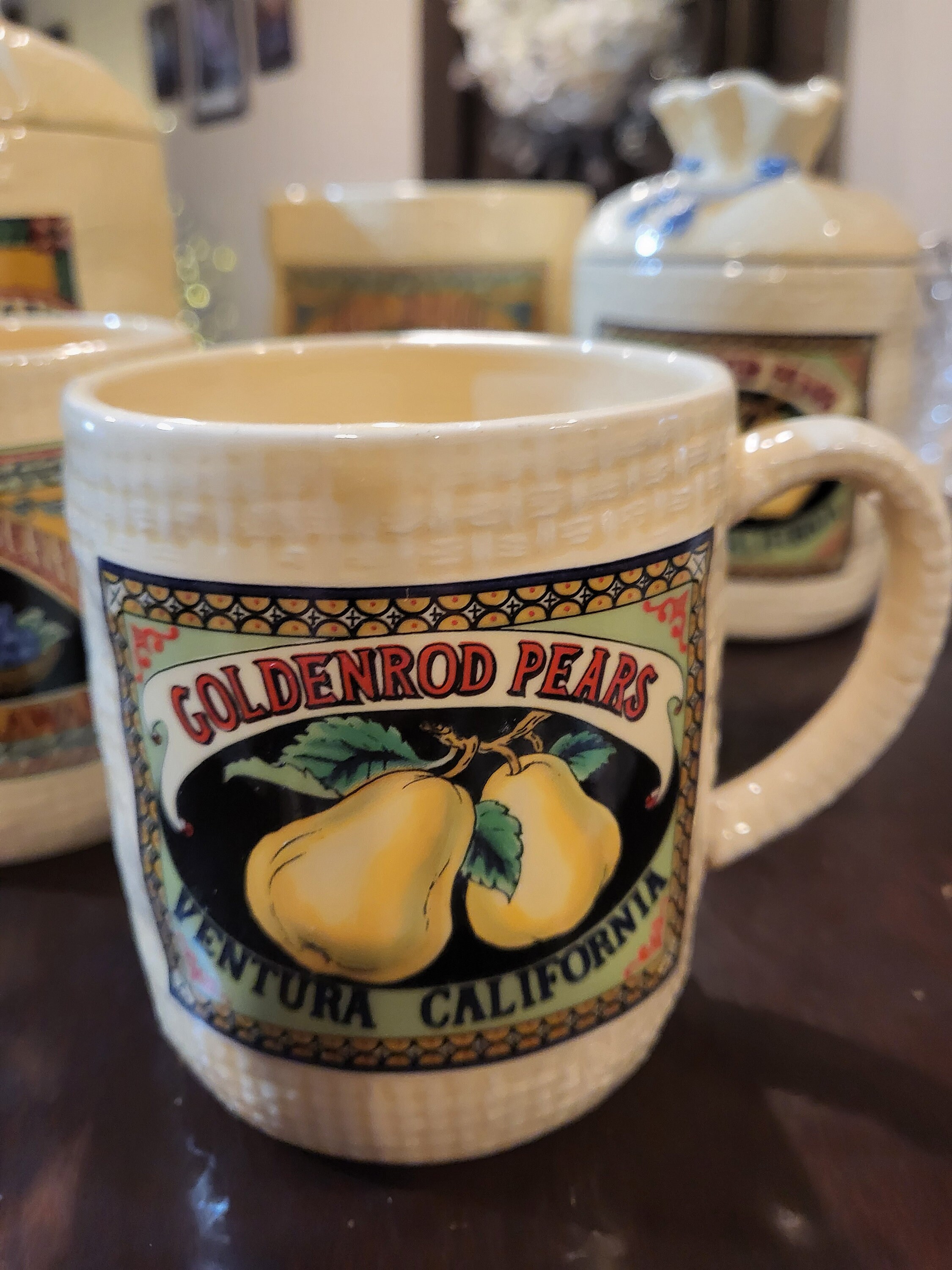 Set of 5 Hearth and Home Designs Burlap Sack and Produce Label