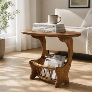 Vintage Magazine Rack Side Table - Etsy