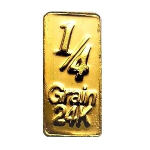 1/4 Grain (not gram) Pure 24 Carat Gold 0.999 Fine Bullion Bar
