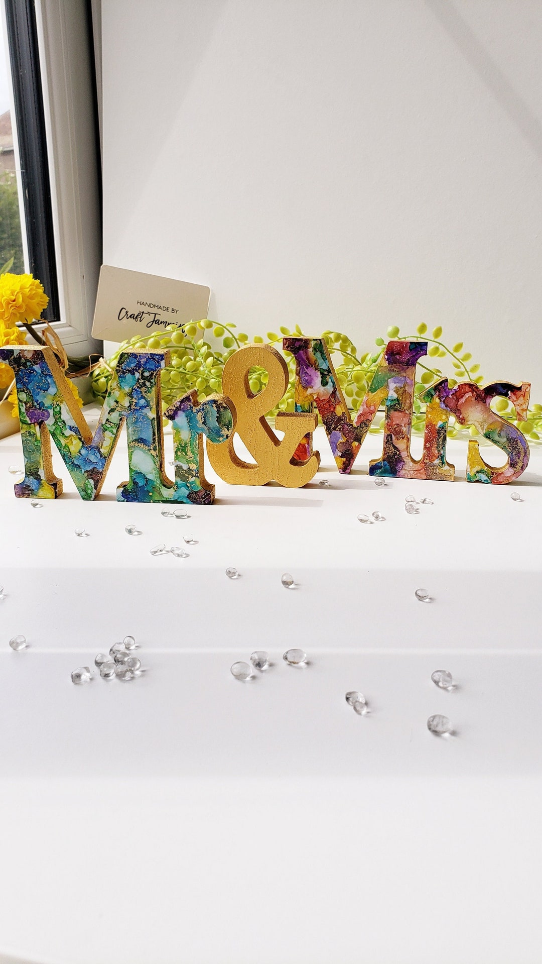 Colorful Mr & Mrs Wooden Sign, Hand Painted - Etsy