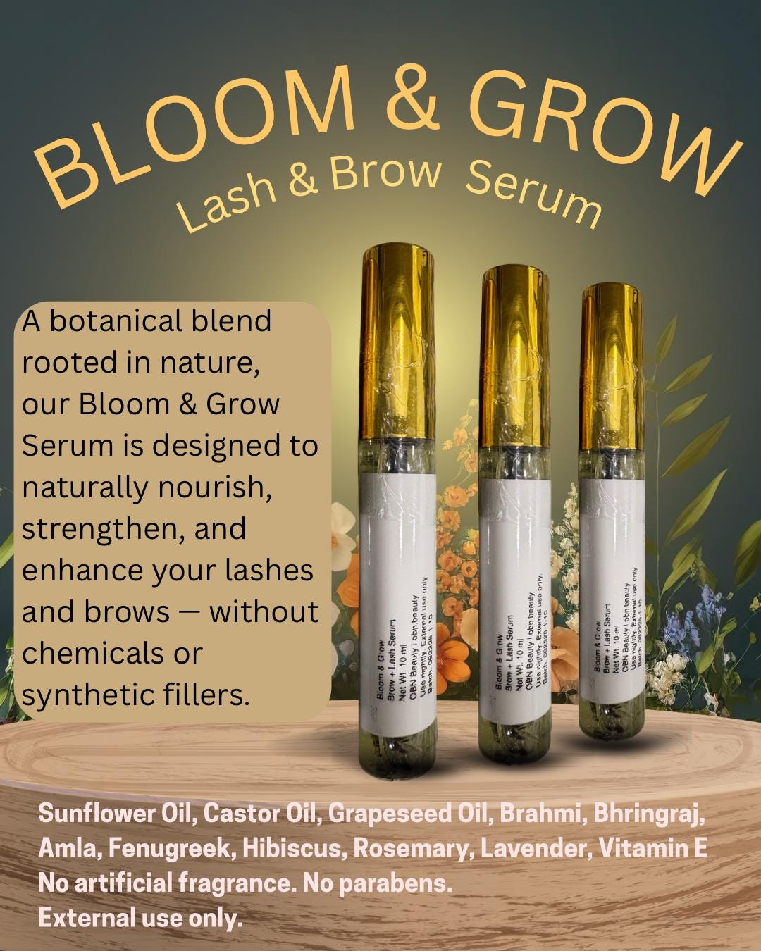 Bloom & Grow Vegan -brow and Lash Growth Serum - Etsy