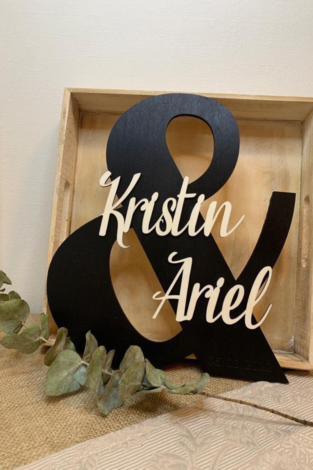 Namensschild zur Hochzeit Namen Türschild Hochzeitsgeschenk Verlobung