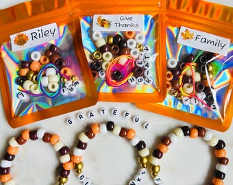 Thanksgiving Party Favors, Fall Bracelet Making Kit Party Favor, Jewelry Making Kit, Friendsgiving Party Favor, Thanksgiving Kids Craft