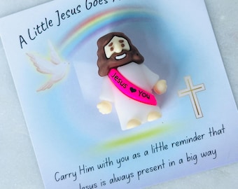 Religious Party Favors, Mini Jesus Pocket Cards, Church Gifts for Kids Religious, Favors for First Communion, Religious Class Gift
