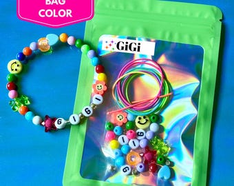 DIY Birthday Party Favors Bulk, Birthday Party Favors For Girls, Activities for Kids, Make Your Own Name Bracelet