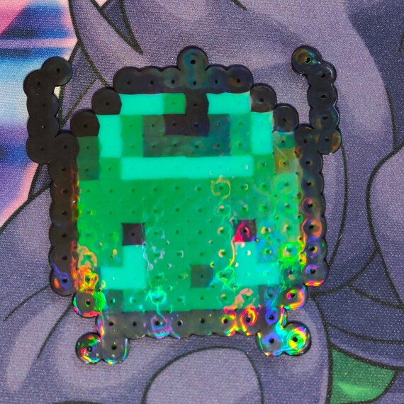 Flat Melt Perler Green Junimo From Stardew Valley Perler Flat Melt