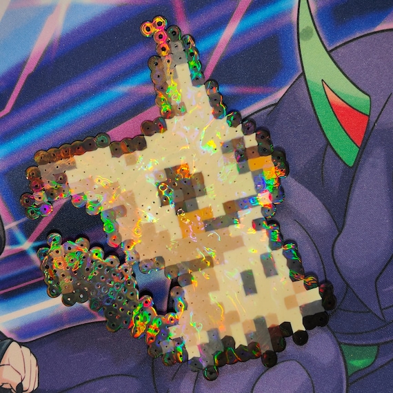 Mimikyu Perler Flat Melt, Glossy Finish and Rainbow Effect!