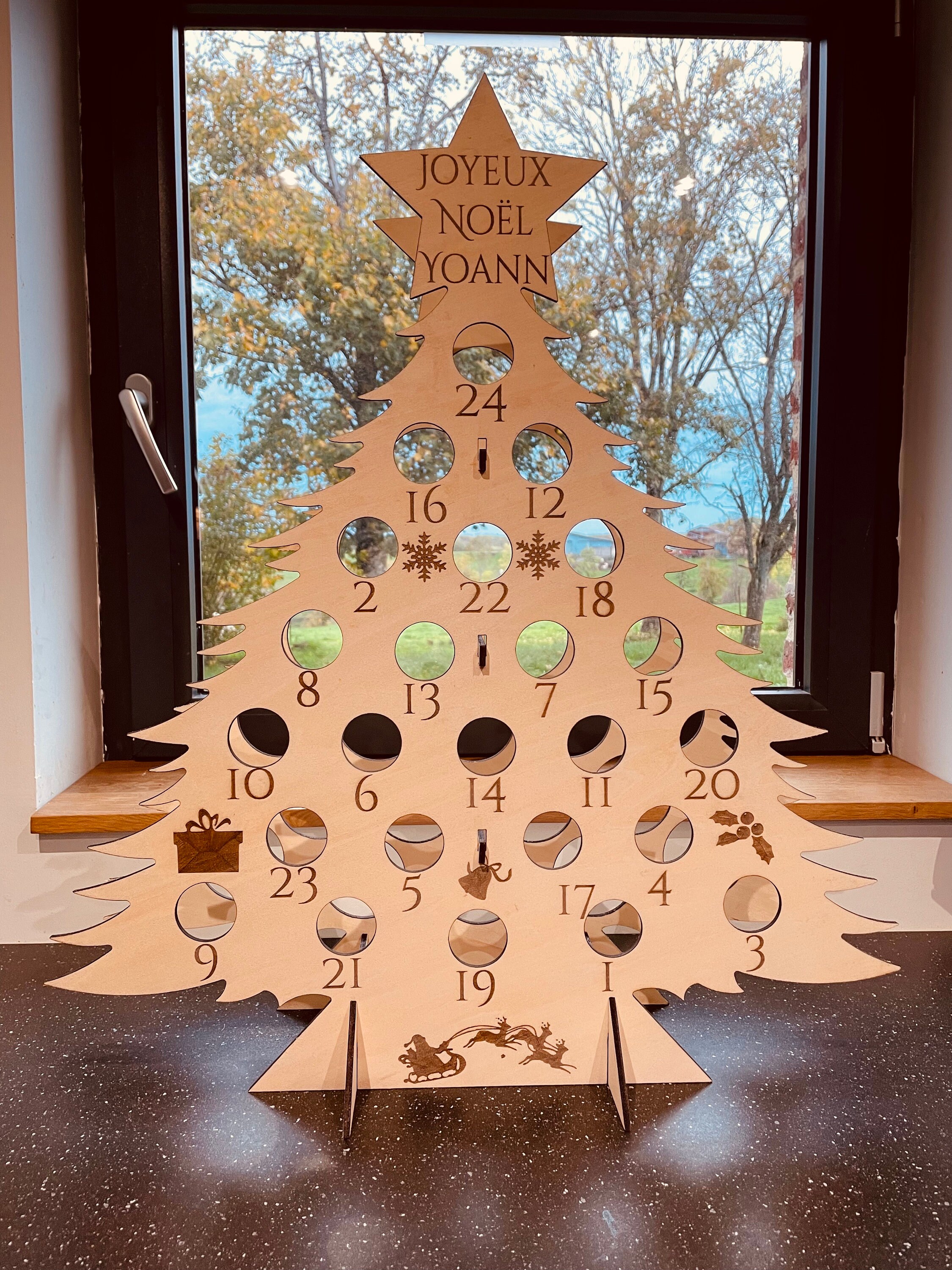 Wooden Advent Calendar - Etsy