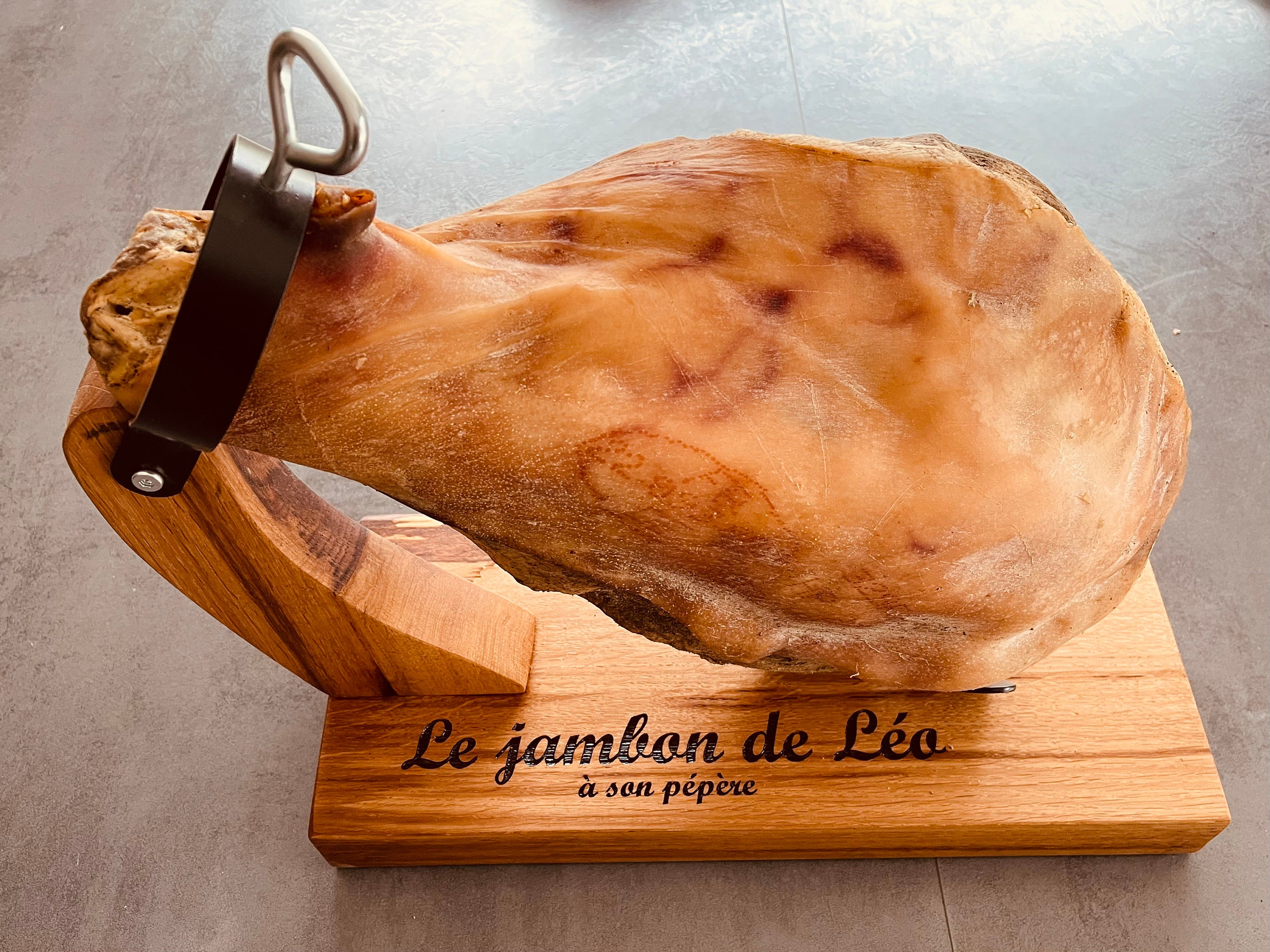 Support Présentoir à Jambon avec couteau, Jambons de Bayonne