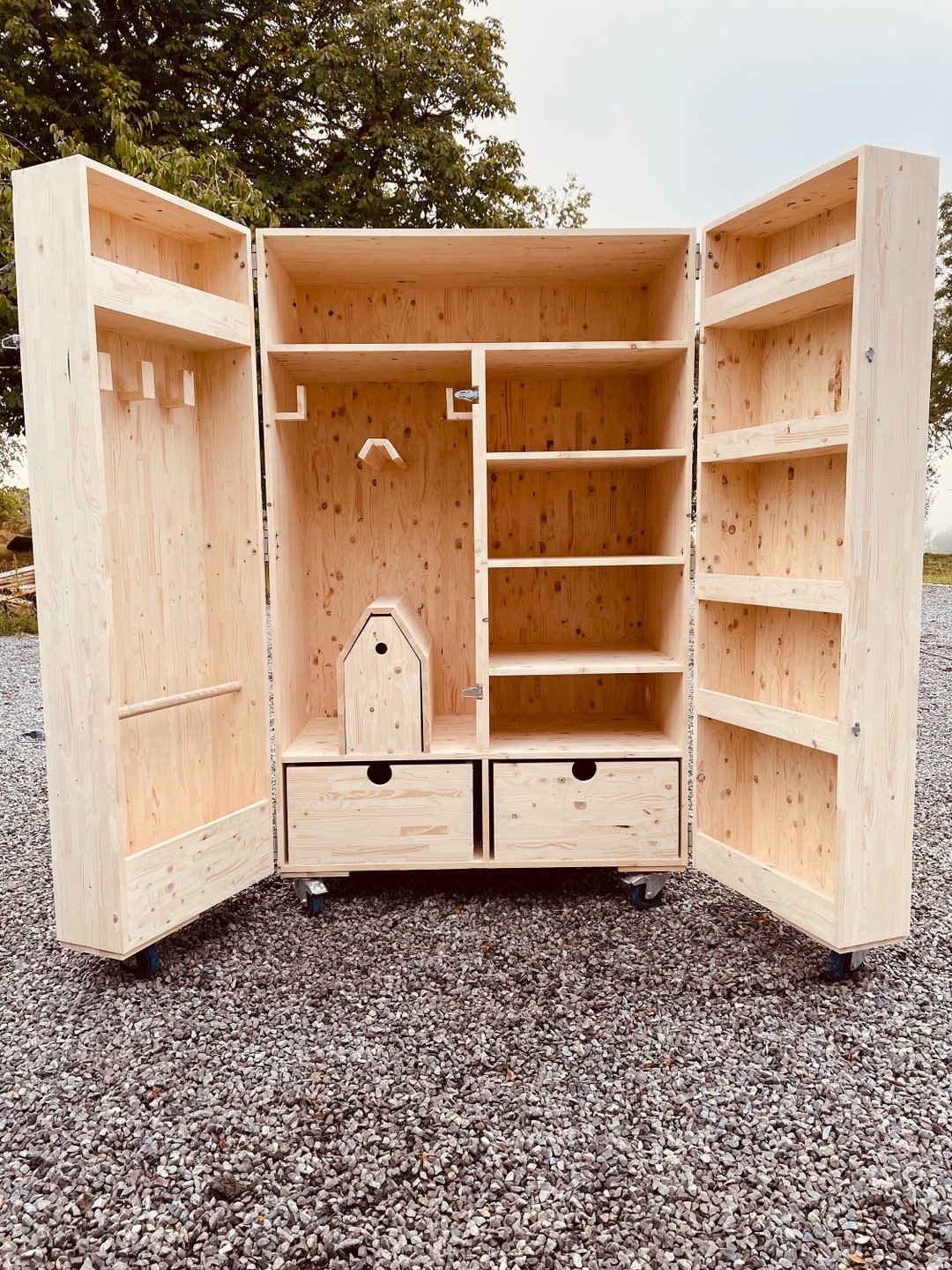 Armoire Sellerie En Bois Grand Gabarit Armoire D'écurie Etsy