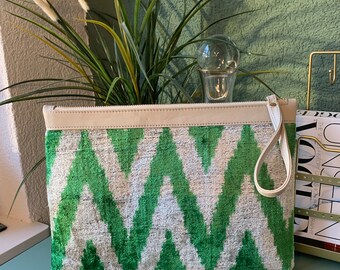 Clutch Bag Velvet Green