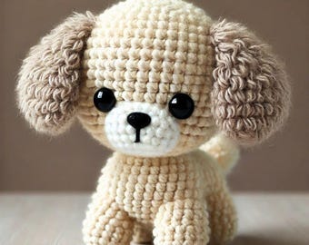 Adorable Amigurumi Puppy Crochet Pattern: DIY Cute Stuffed Dog Plush Toy for Beginners