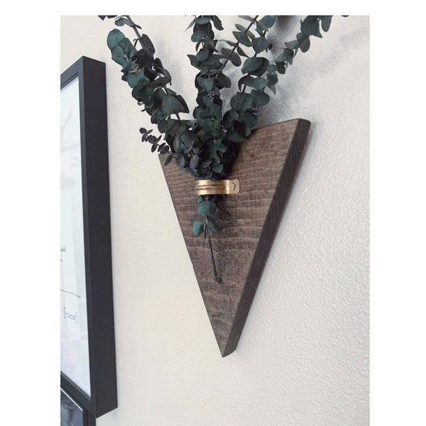 Wall hanger for plants | dried flower holder | rustic wall vase | boho chic decor | plant holder