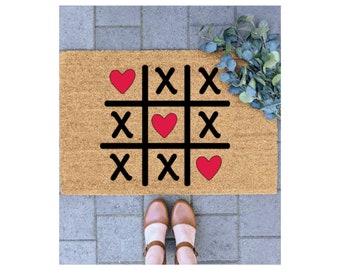 Welcome Doormat | Valentines Doormat | Galentines | XOXO | Cute Doormat | Funny Mat | Housewarming Gift | Home Doormat | Natural Coir Mat