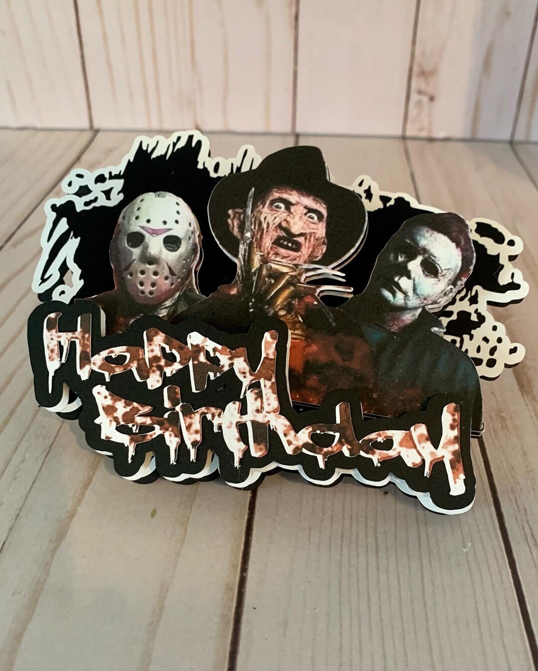 Horror Movie Cake Topper Michael Myers Freddy Krueger Jason Etsy