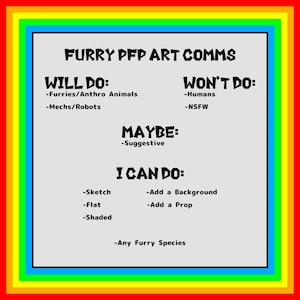 Commissions PFP à fourrure bon marché