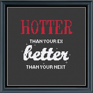 Hotter than your Ex, Better than your Next Cross Stitch PDF Pattern Stray Kids Hyunjin