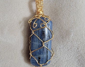 One of a Kind Natural Kyanite Crystal Healing Pendant
