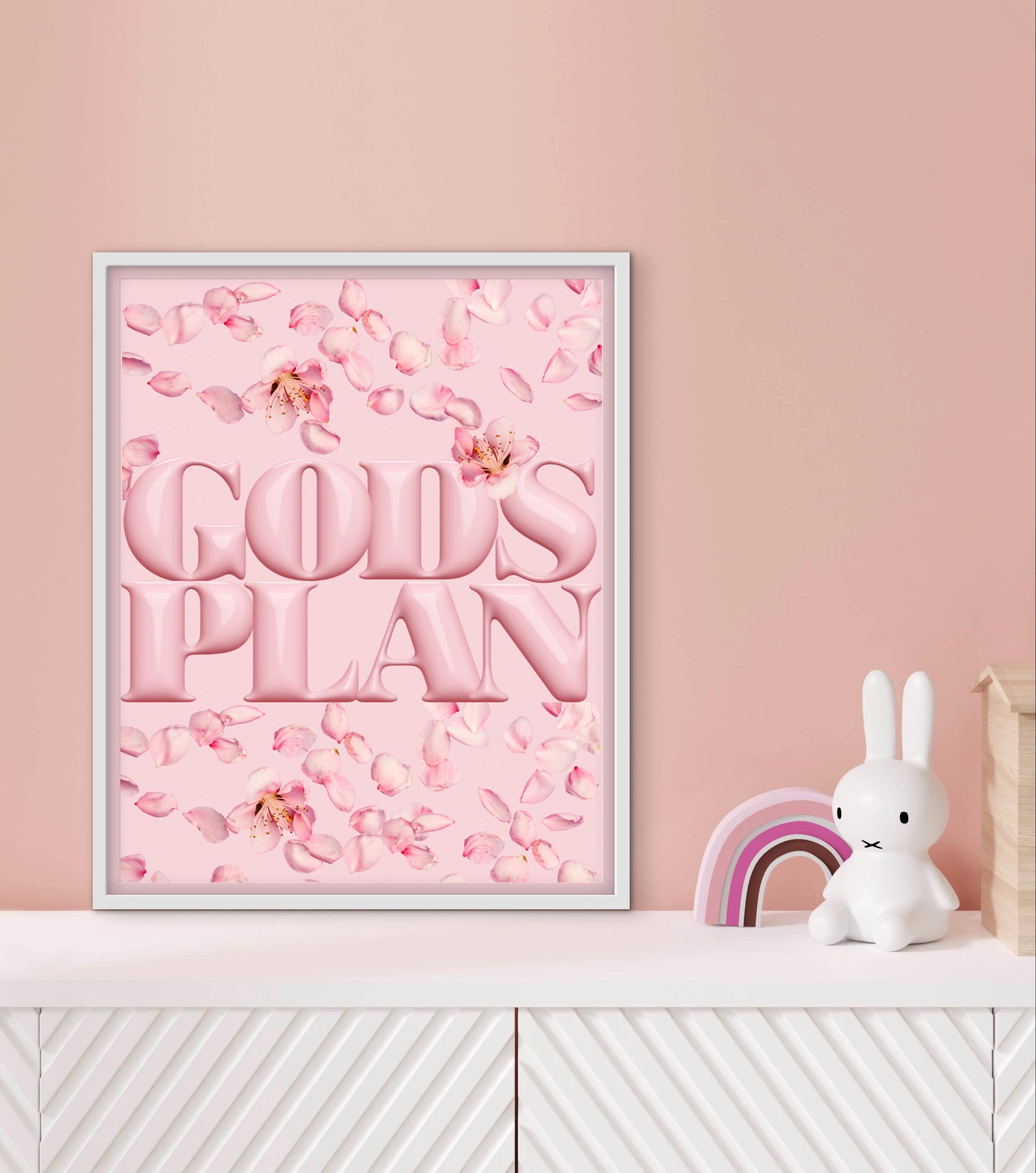 Pink Floral Faith Art Print - Etsy