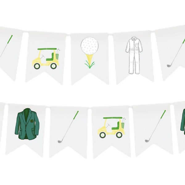 Masters Party Banner | Party Decorations | Printable Golf Masters Banner | Create A Printable Banner | DIY Banner Printable  | Hole in One