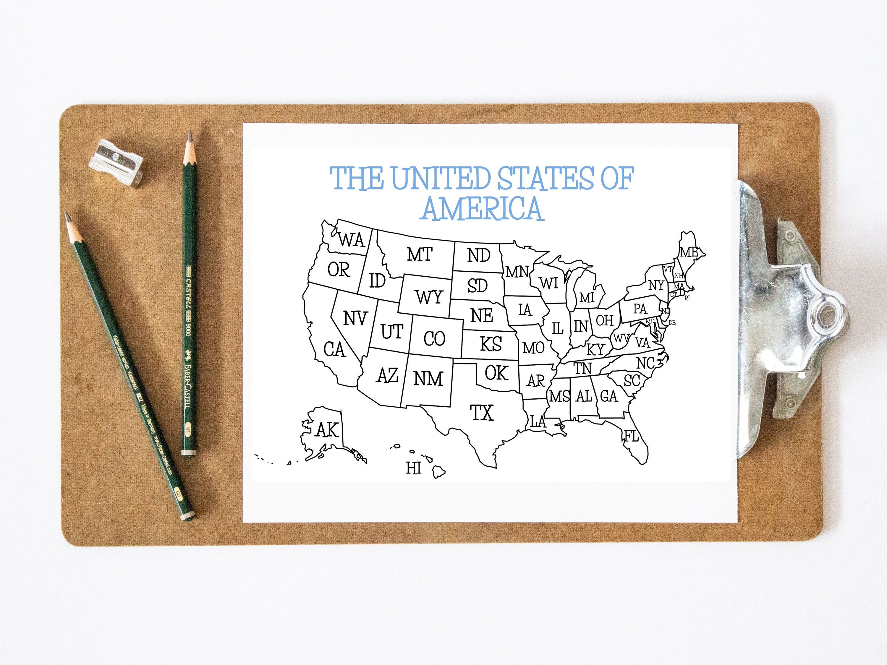 Printable US Map Coloring Page Homeschool Coloring Sheet US Printable US Map Coloring Page Homeschool Coloring Sheet US