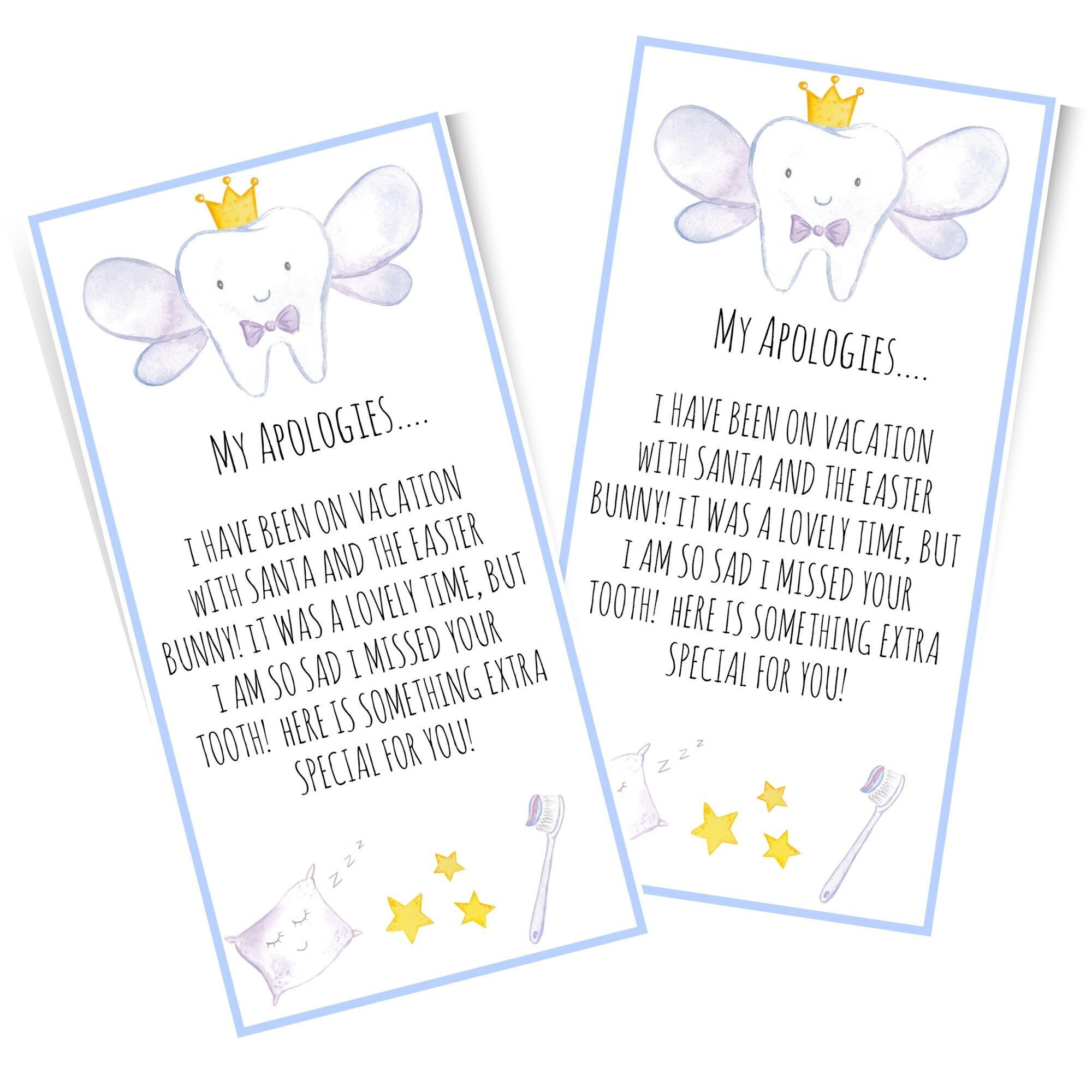 Tooth Fairy Apology Letter | Tooth Fairy Letter for Boy | Tooth Fairy ...