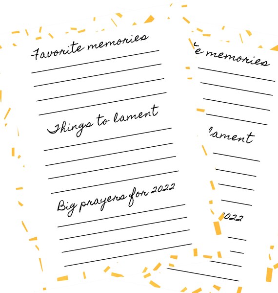 Printable New Years Reflection Sheet | Etsy