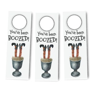 Printable Halloween &quot;BOOzed&quot; Wine Tag