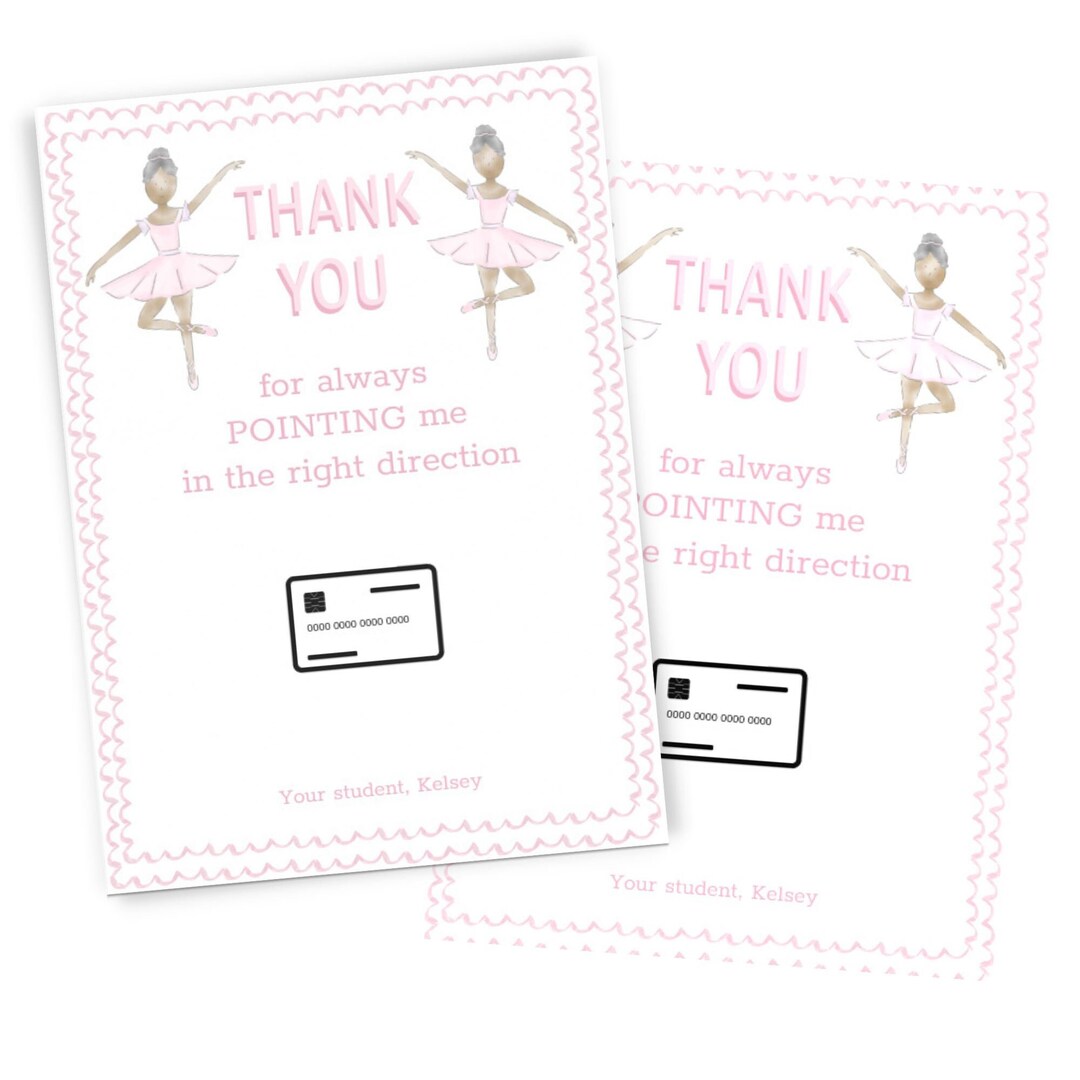PRINTABLE Dance Teacher Gift Tags Digital Download Ballet - Etsy