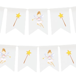 Birthday Banners Templett | Reusable Birthday Banner Fairy Birthday Banner | Fairy Party Decor | Fairy Party | Decorations For Fairy Party