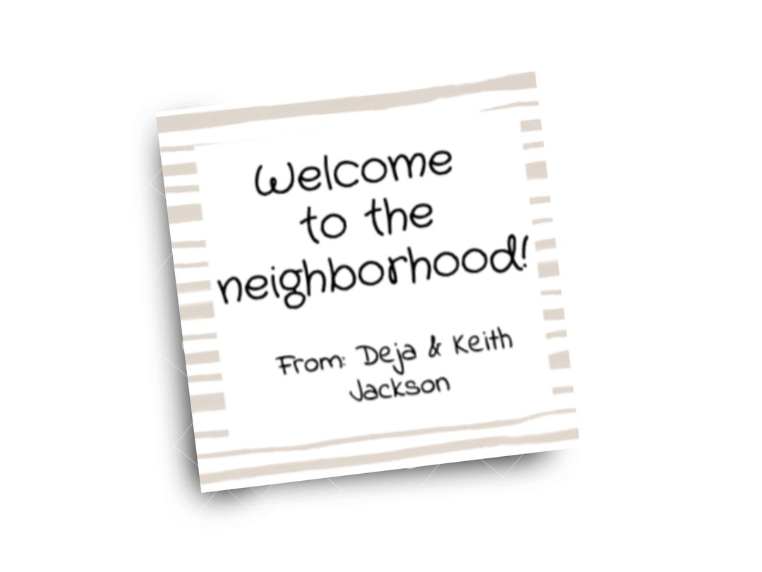Printable to the Neighborhood Tag Editable Text Etsy