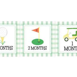 Golf Monatliche Meilenstein Baby druckbare Karten | SOFORTIGER DOWNLOAD | Baby Meilenstein | Golf-Babyparty | Masters Meilenstein Karte | Golf Kinderzimmer |