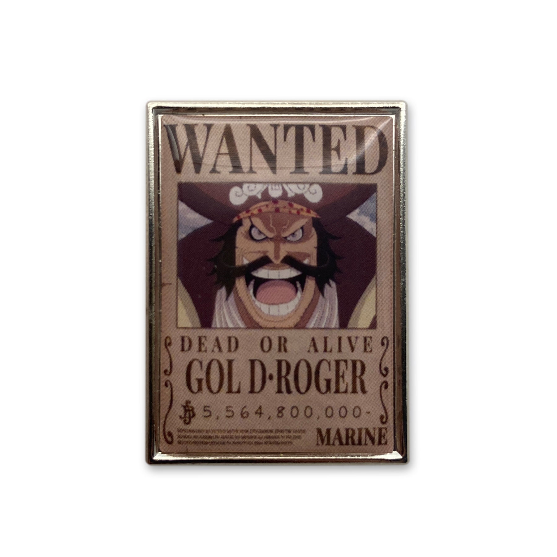 Gol D. Roger One Piece Wanted Poster Pin 