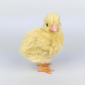 Needle Felted Baby Chick #1 – Realistic Yellow Wool Sculpture – Easter or Farmhouse Decor