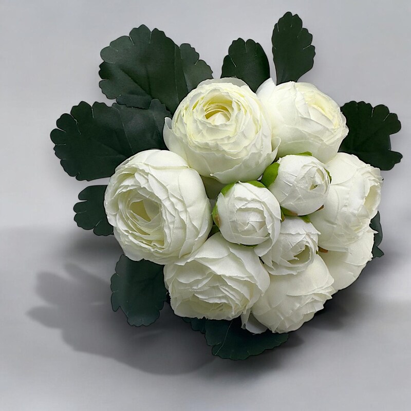 White Fake Ranunculus Silk White Ranunculus - Etsy