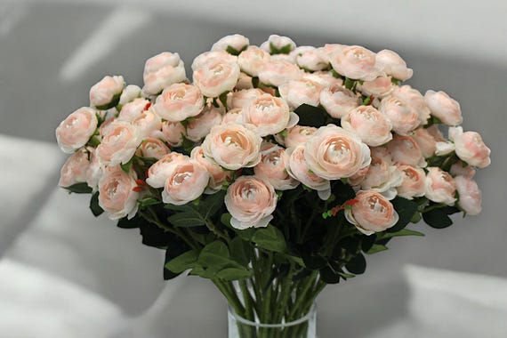 Blush Pink Ranunculus: Faux Silk Wedding Flowers