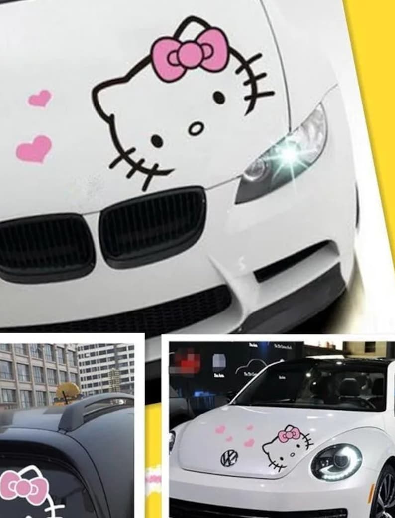 Hello Kitty Car Decal 2ft Etsy
